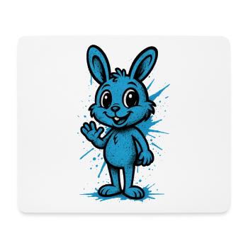 Graphique Blue Splash Bunny - Tapis de souris (format paysage) - blanc - Devant