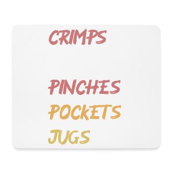 Aufzählung Klettergriffe retro Farben Schriftzug - Mousepad (Querformat) - Weiß - Vorne