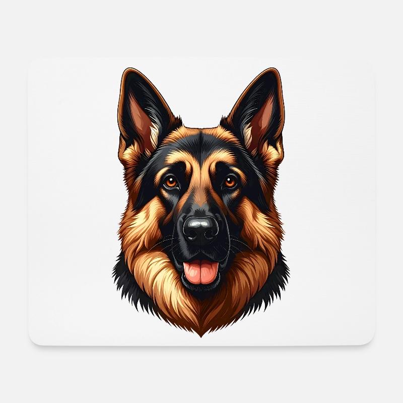 German Shepherd Dog - Mouse Pad (horizontal) - white