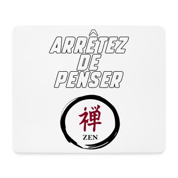 Hör auf zu denken - Mousepad (Querformat) - Weiß - Vorne