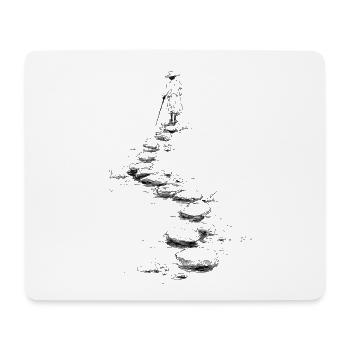 walk the path - Mousepad (Querformat) - Weiß - Vorne