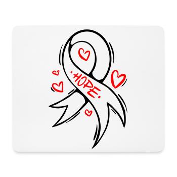 Hope Heart Cancer Loop - Mouse Pad (horizontal) - white - Front