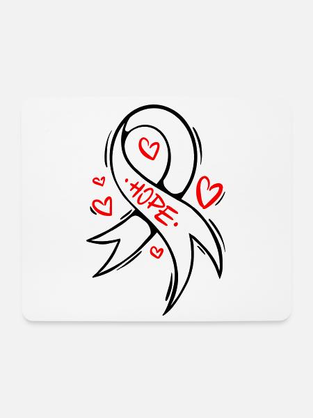 Hope Heart Cancer Loop - Mouse Pad (horizontal) - white