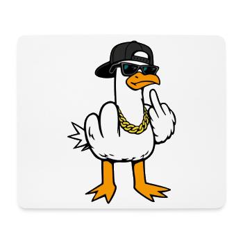 Coole Möwe Lustig Frech Mit Mittelfinger Shirt - Mousepad (Querformat) - Weiß - Vorne