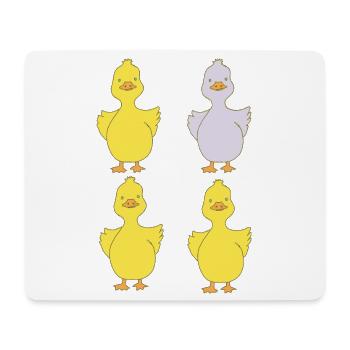 Vier Enten eine lila - Mousepad (Querformat) - Weiß - Vorne