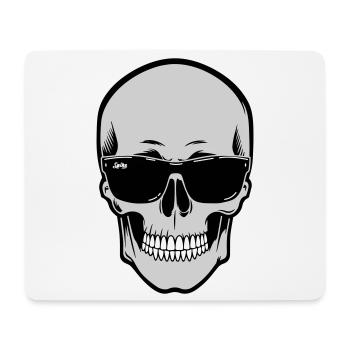 Skull with Sunglasses Graphic - Mouse Pad (horizontal) - white - Front