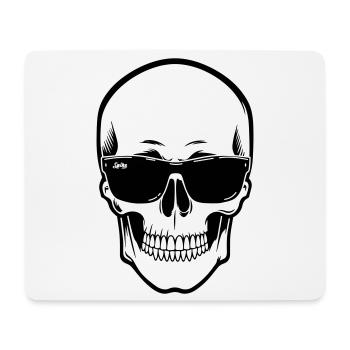 Squelette avec lunettes de soleil en monochrome - Tapis de souris (format paysage) - blanc - Devant