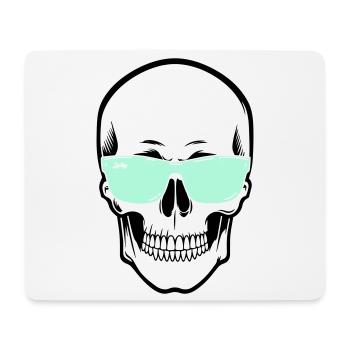 Color-Adjustable Sunglasses Smile Skull - Mouse Pad (horizontal) - white - Front