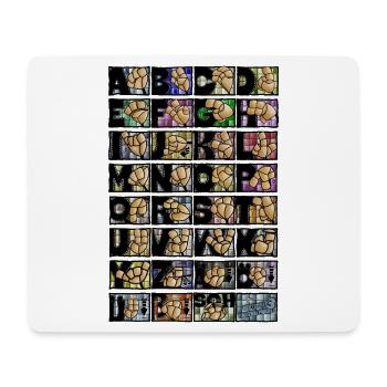 Alphabet des doigts allemand 3 / - Tapis de souris (format paysage) - blanc - Devant