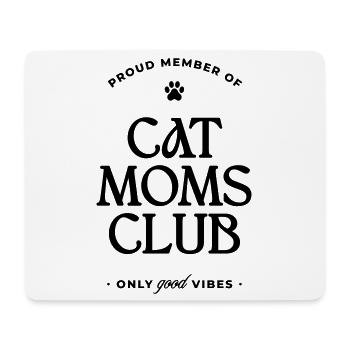 Cat Moms Club - Mousepad (Querformat) - Weiß - Vorne