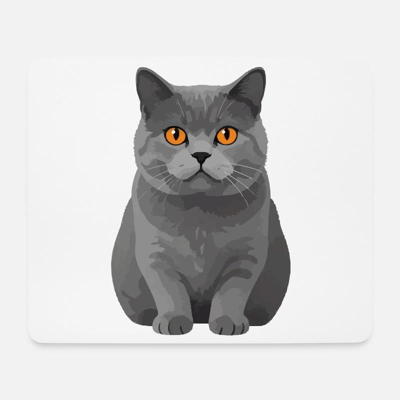 British Shorthair Male Teodoro - Mouse Pad (horizontal) - white