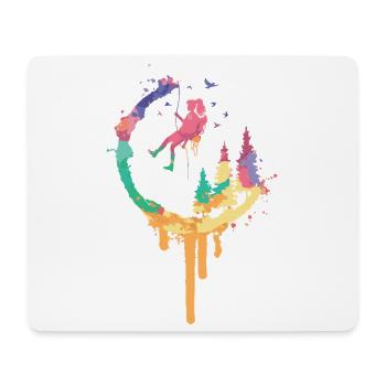 Regenbogenwald Swing - Mousepad (Querformat) - Weiß - Vorne
