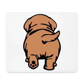 Dog Back - Mouse Pad (horizontal) - white - Front