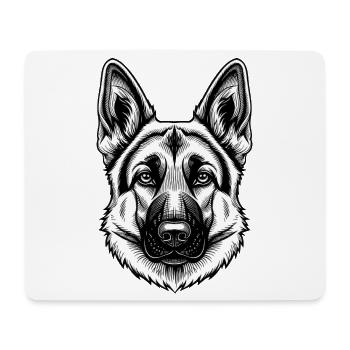 Tête de berger allemand Inkline - Tapis de souris (format paysage) - blanc - Devant