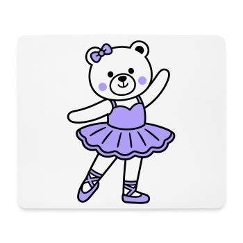 Ballet de l’ours - Tapis de souris (format paysage) - blanc - Devant