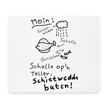 Typisch Norddeutsch Nordisch Platt Moin  - Mousepad (Querformat) - Weiß - Vorne