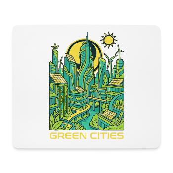 Avenir des villes vertes - Tapis de souris (format paysage) - blanc - Devant