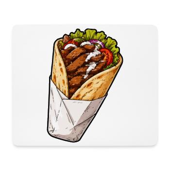 Wrap de burrito au poulet croustillant - Tapis de souris (format paysage) - blanc - Devant