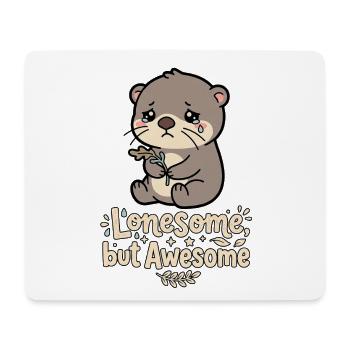 Lonesome But Awesome - Mouse Pad (horizontal) - white - Front