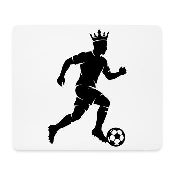 Fussballspieler Silhouette Krone - Mousepad (Querformat) - Weiß - Vorne
