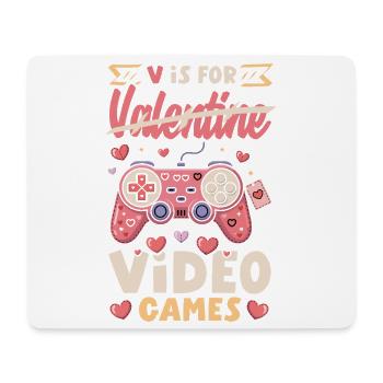 Retro Heart Valentine's Day Design Love - Mouse Pad (horizontal) - white - Front