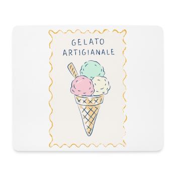 Gelato Artigianale Pastellcreme - Mousepad (Querformat) - Weiß - Vorne