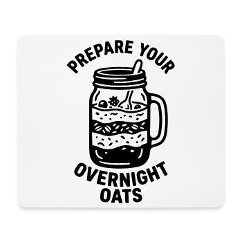 Overnight Oats Haferflocken vorbereiten Meal Prep - Mousepad (Querformat) - Weiß - Vorne