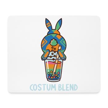 Bubble Tea Boba Drôle de Lapin mignon - Tapis de souris (format paysage) - blanc - Devant