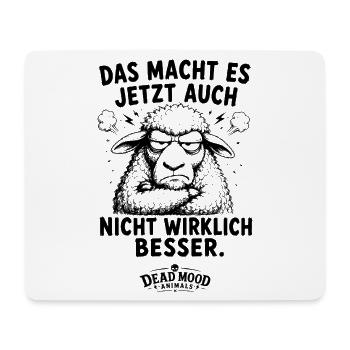 Genervtes Schaf Sarkasmus Humor Lustiger Spruch - Mousepad (Querformat) - Weiß - Vorne