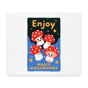 Enjoy colorful mushrooms - Mouse Pad (horizontal) - white - Front