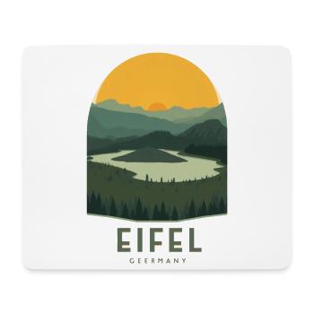 Paysage Vintage de l’Eifel | Style des parcs nationaux - Tapis de souris (format paysage) - blanc - Devant