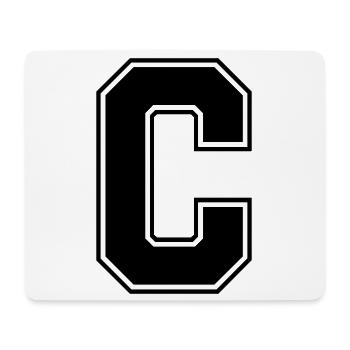 C_Buchstabe - Mousepad (Querformat) - Weiß - Vorne