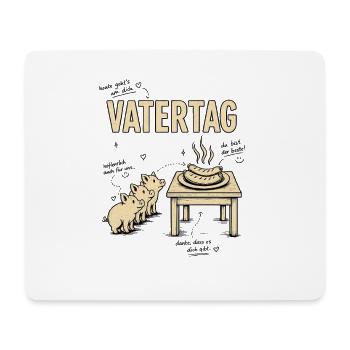 Vatertag – Grillträume - Mousepad (Querformat) - Weiß - Vorne