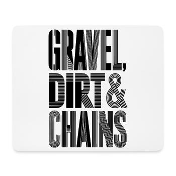 Gravel Dirt Chains - Mousepad (Querformat) - Weiß - Vorne