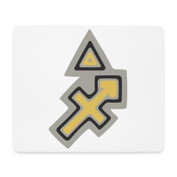 Tierkreis-Stammes-Schütze und Feuer - Mousepad (Querformat) - Weiß - Vorne