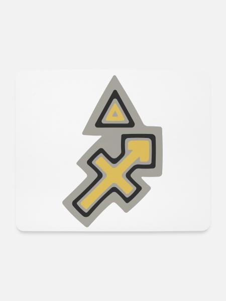 Tierkreis-Stammes-Schütze-Feuer - Mousepad (Querformat) - Weiß