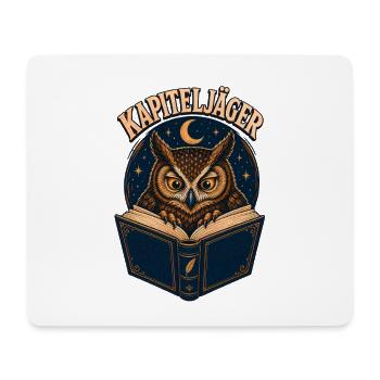 Kapiteljäger Nachtbuch-Eule - Mousepad (Querformat) - Weiß - Vorne