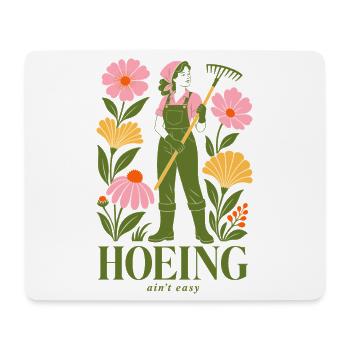 Hacken ist nicht einfach, biologische Gartenpflanzen - Mousepad (Querformat) - Weiß - Vorne