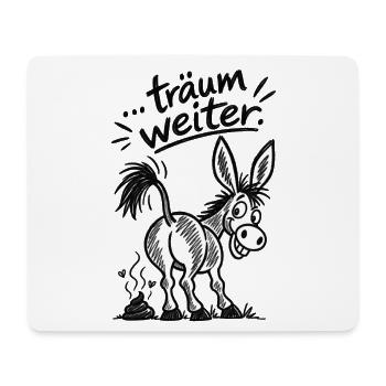 Goldesel Cartoon - Mousepad (Querformat) - Weiß - Vorne
