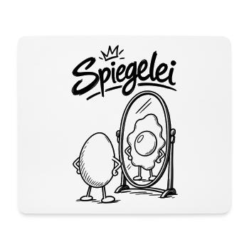 Ei im Spiegel, Spiegelei - Mousepad (Querformat) - Weiß - Vorne
