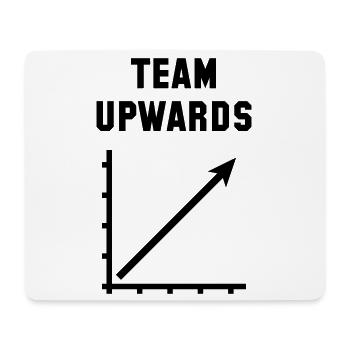 Team Upwards (Success / Progress / Black) - Mouse Pad (horizontal) - white - Front