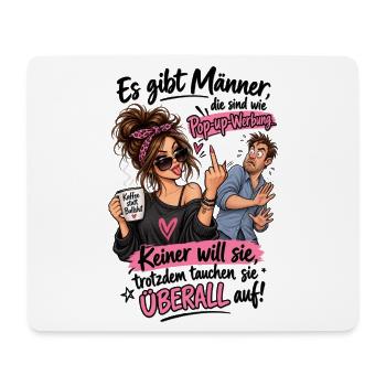 Pop up Männer  - Mousepad (Querformat) - Weiß - Vorne