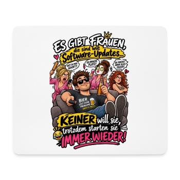 Bite keine Frauen - Mousepad (Querformat) - Weiß - Vorne