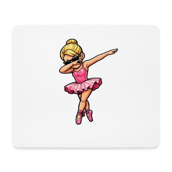 Dabping de ballerine blonde dans un style comique - Tapis de souris (format paysage) - blanc - Devant