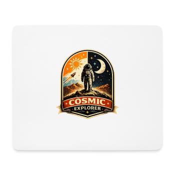 Écusson Cosmic Explorer - Tapis de souris (format paysage) - blanc - Devant