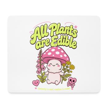Jardinage urbain : toutes les plantes sont comestibles - Tapis de souris (format paysage) - blanc - Devant