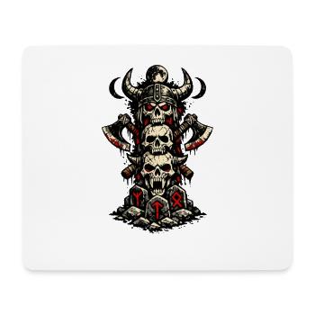 Viking Skull Warband - Mouse Pad (horizontal) - white - Front