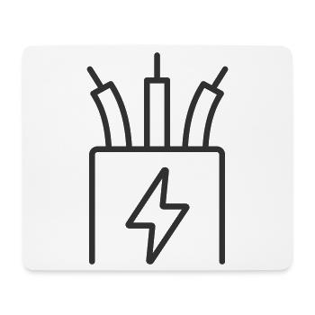 Symbol der elektrischen Kabelleitung - Mousepad (Querformat) - Weiß - Vorne