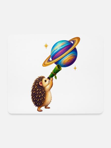 Blatt-Teleskop - Mousepad (Querformat) - Weiß