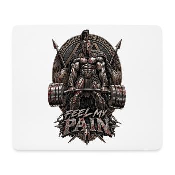 Spartaner Feel My Pain - Mousepad (Querformat) - Weiß - Vorne